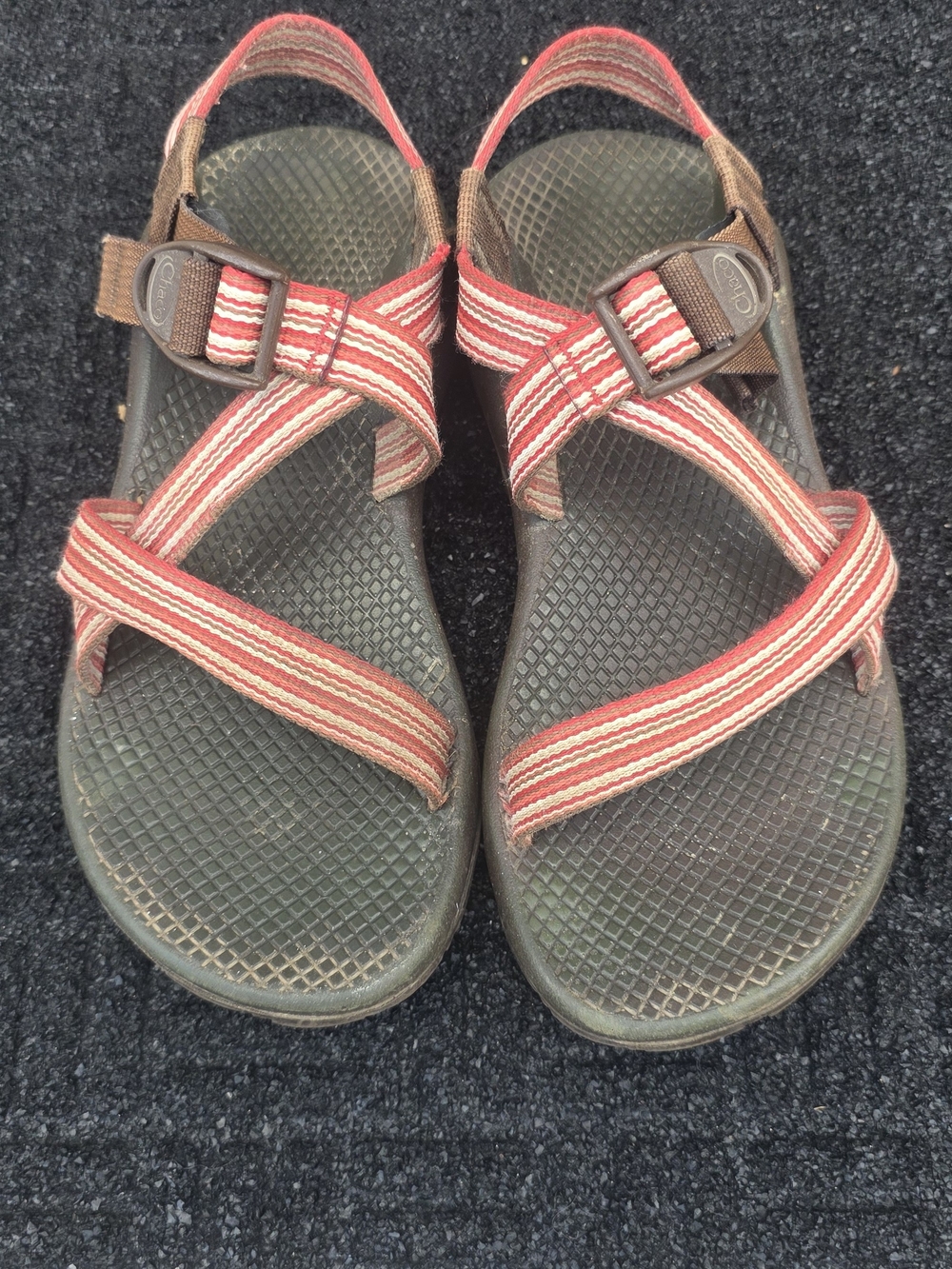 Chaco Red & Brown Sandals